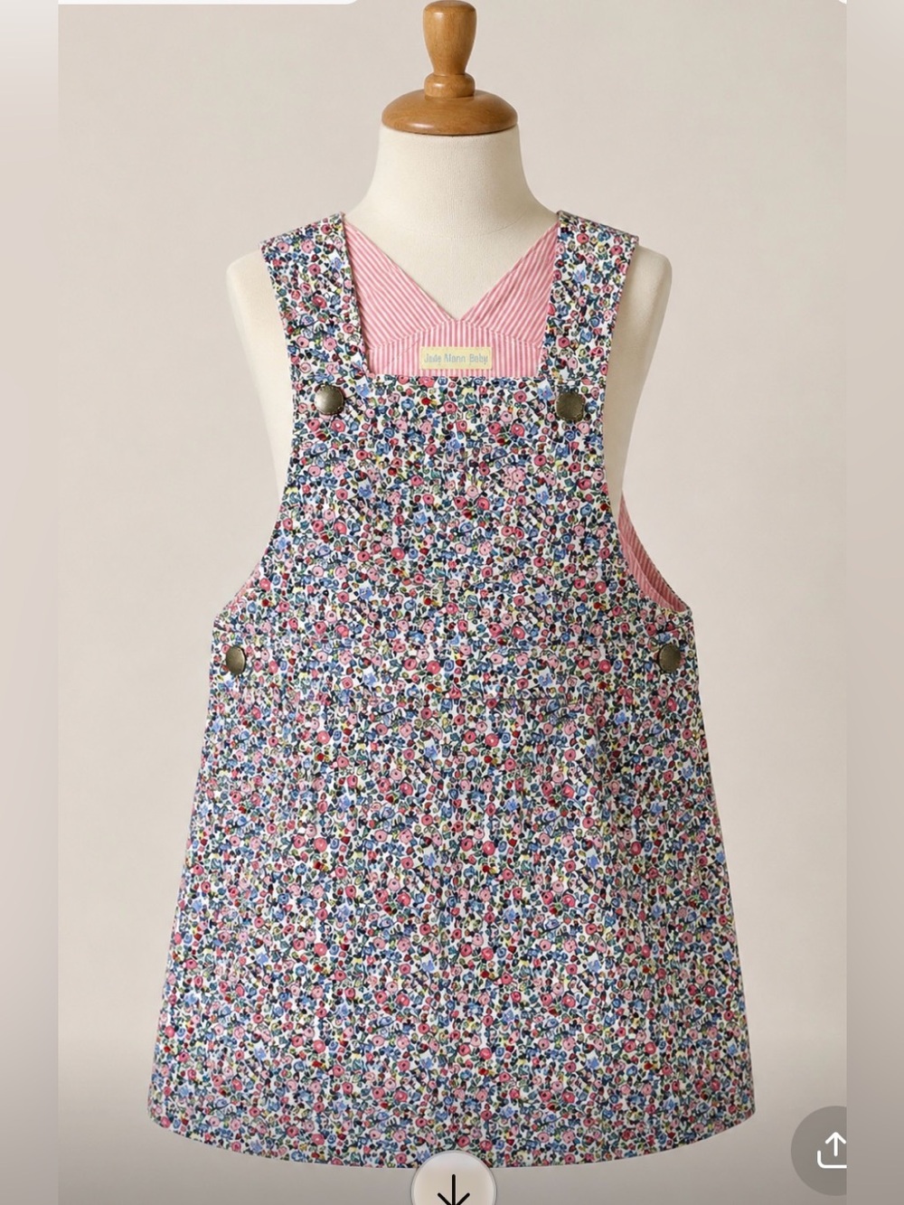 JoJo Maman Bébé Liberty Print Pinafore Dress 4-5T